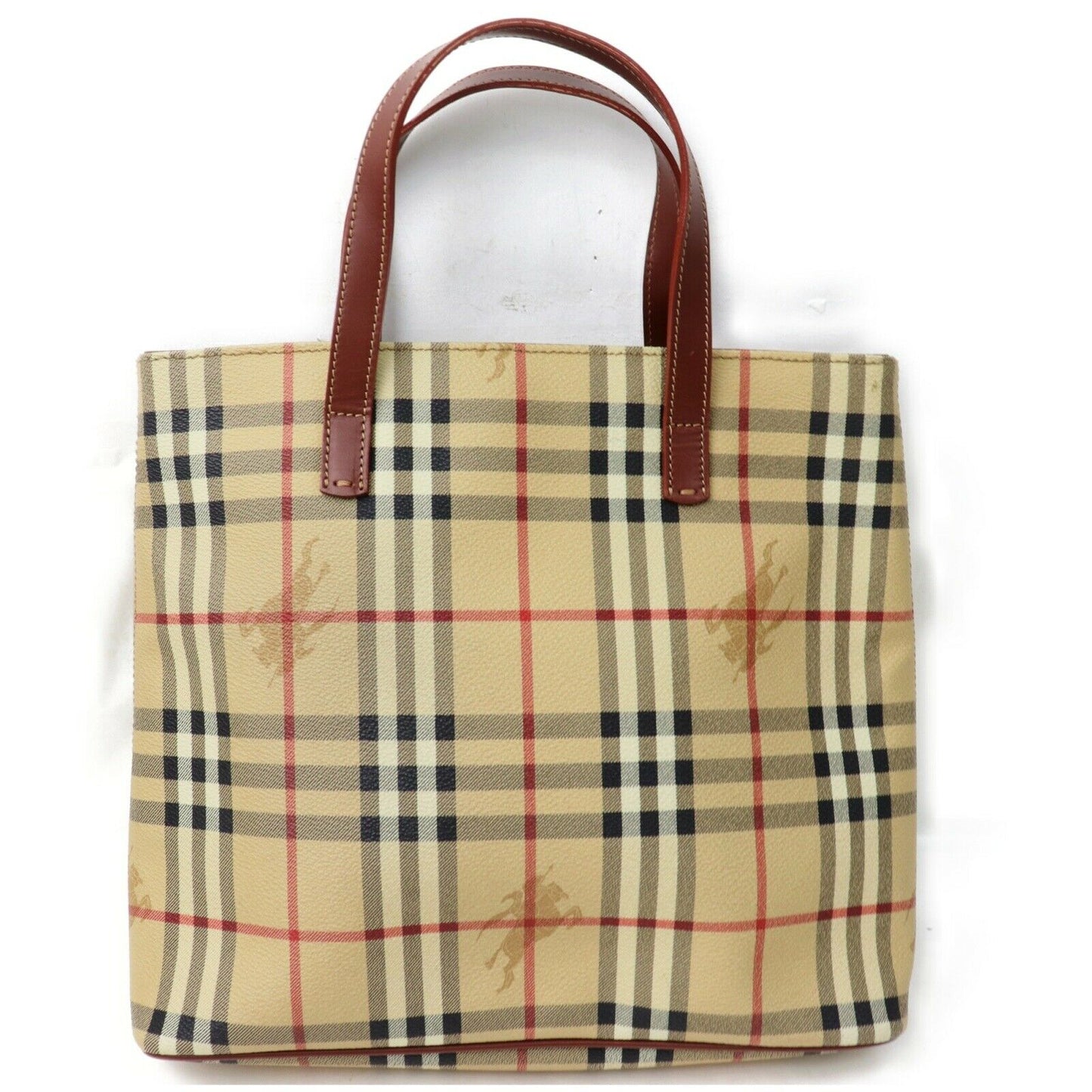 Burberry London Hand Bag Beige PVC (SHC7-10901)