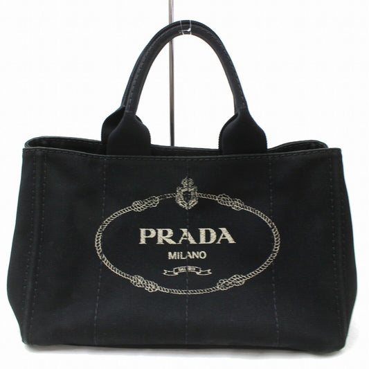 Brand Inspired Prada Tote Bag Canapa Black Canvas (SHC7- )