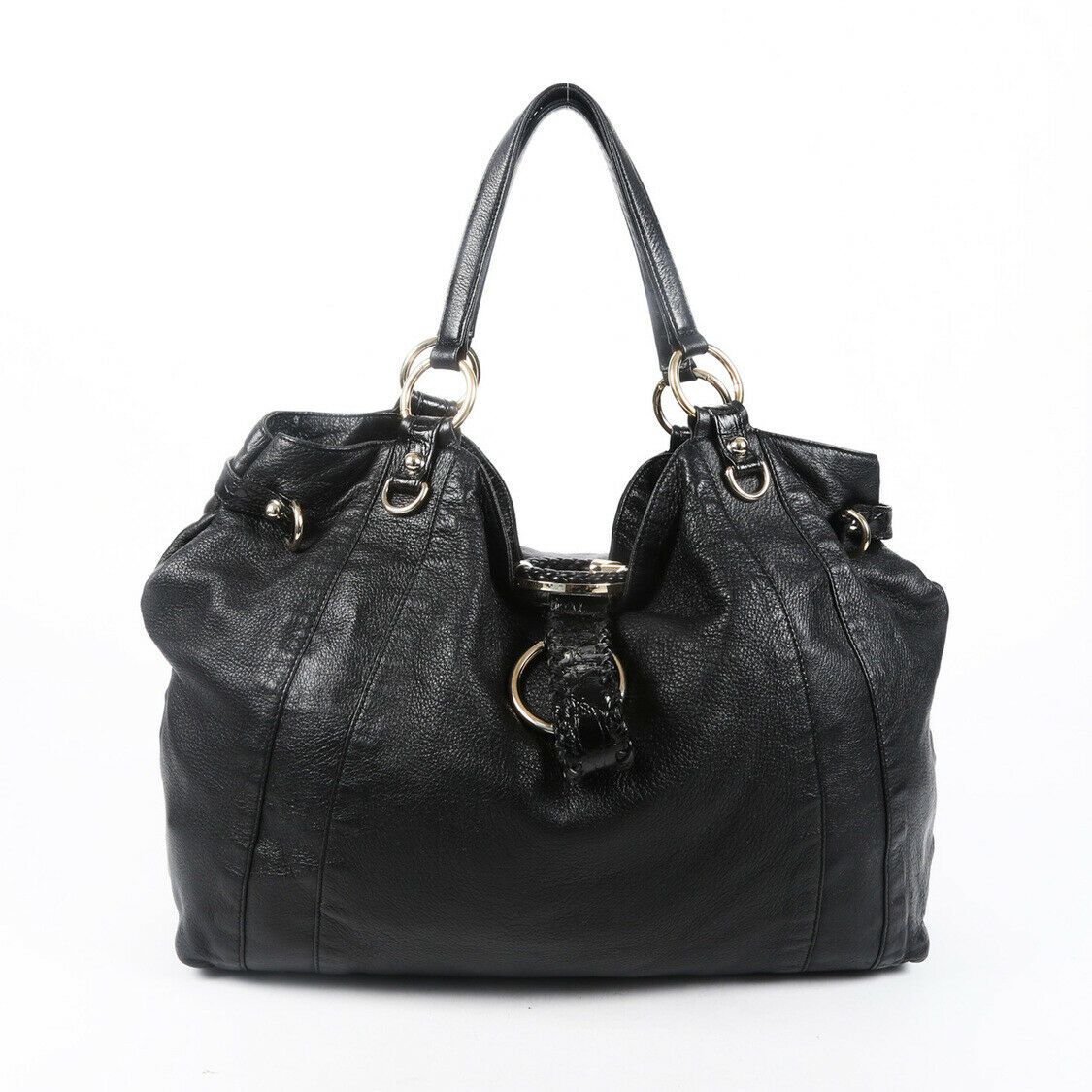 Gucci Black Leather Tote Style 8