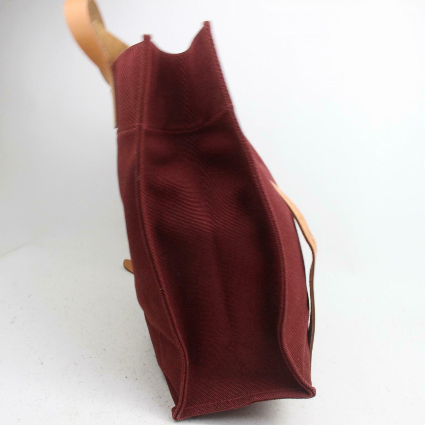 Luxury Hermes Tote Bag Etriviere Bordeaux Canvas ( -16028)