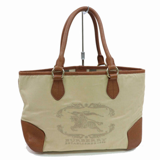 Burberry Hand Bag Beige Canvas (SHC7-10980)
