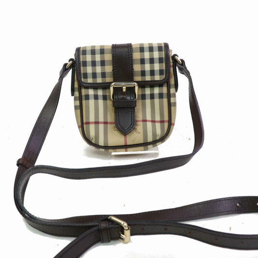 Burberry Shoulder Bag Light Brown PVC (SHC7-10093)