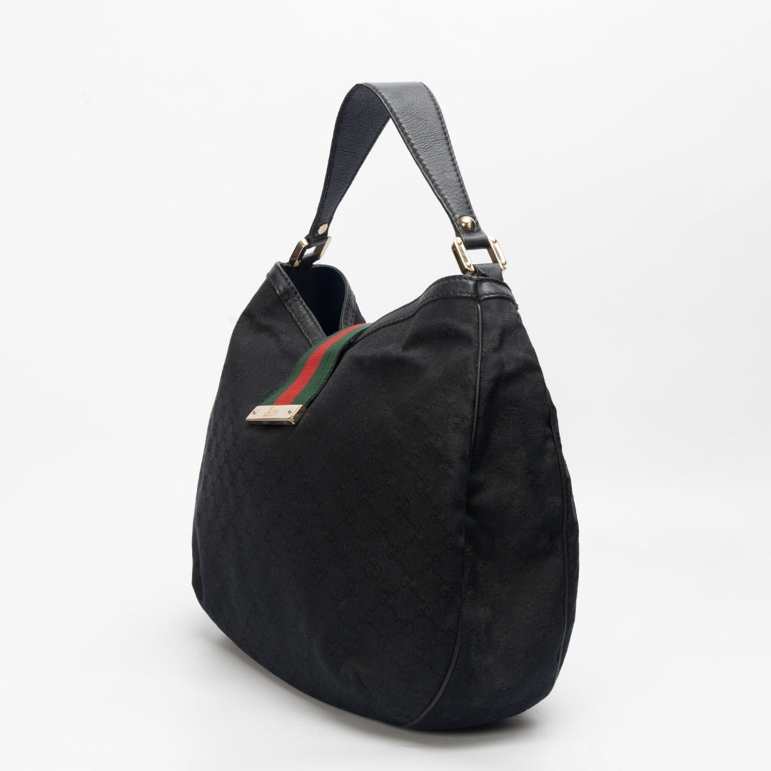 Gucci Leather Canvas Shoulder Bag