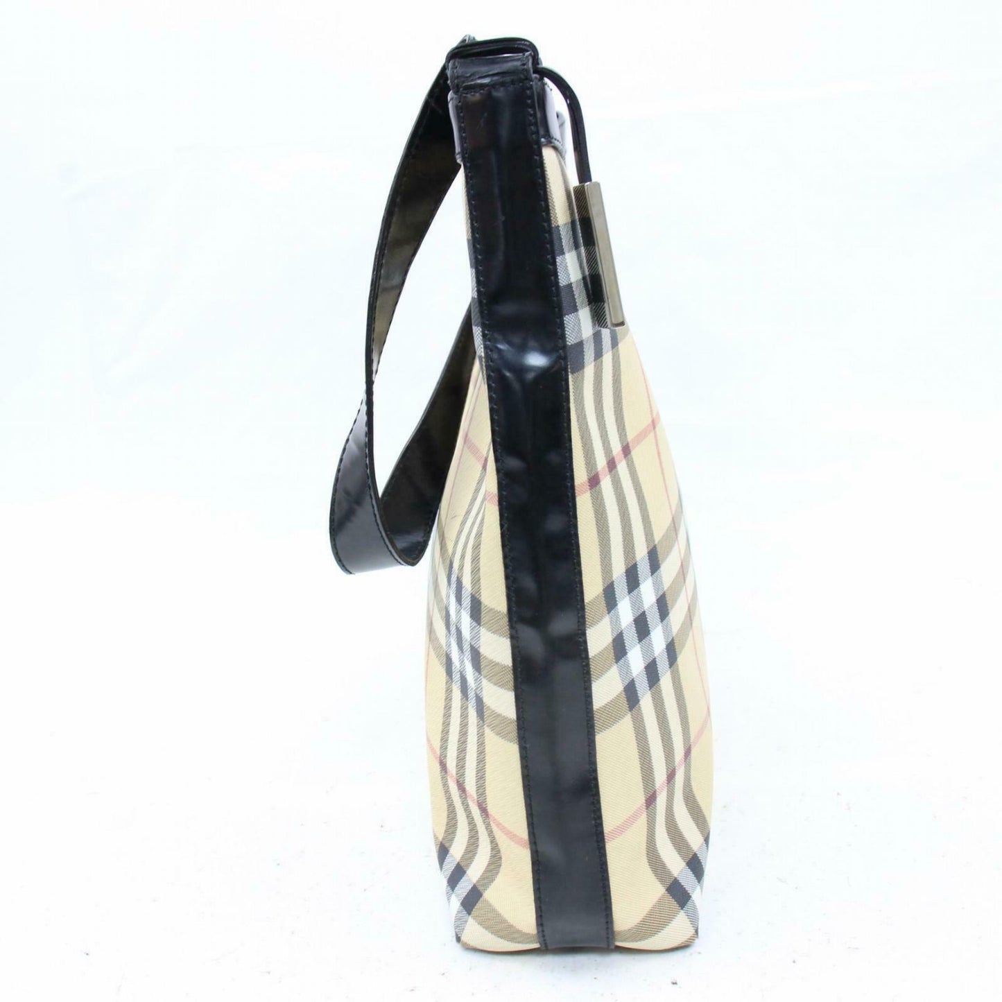 Burberry London Shoulder Bag Beige PVC (SHC1-14370)