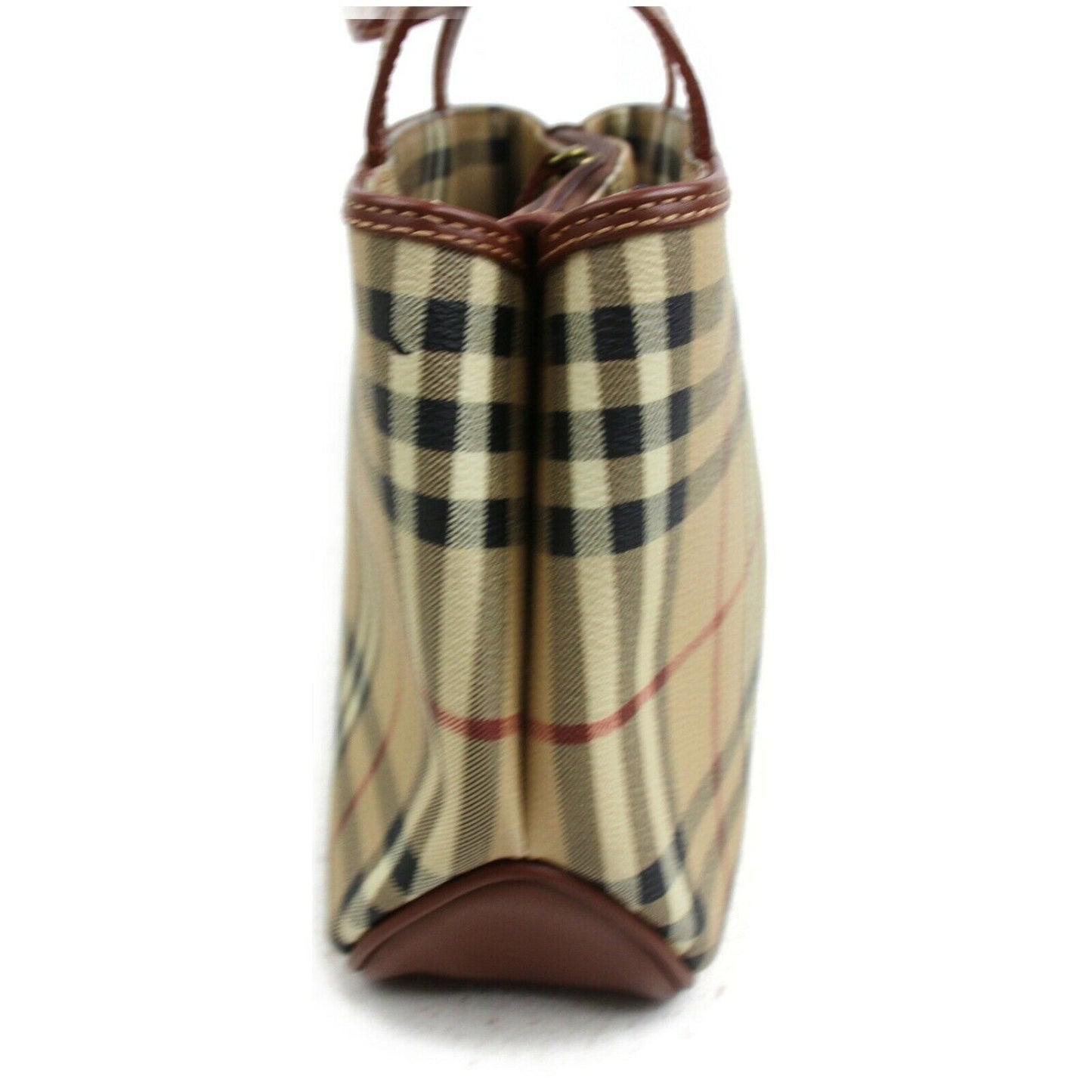 Burberry London Hand Bag Beige PVC (SHC7-10025)