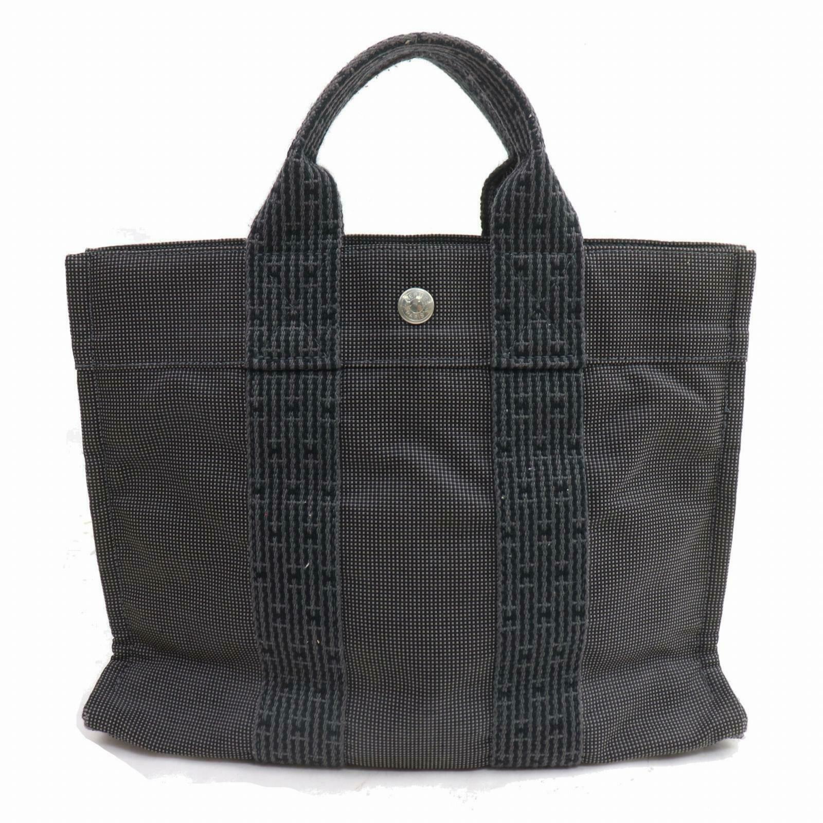 Luxury Hermes Tote Bag Gray Canvas ( -15994)