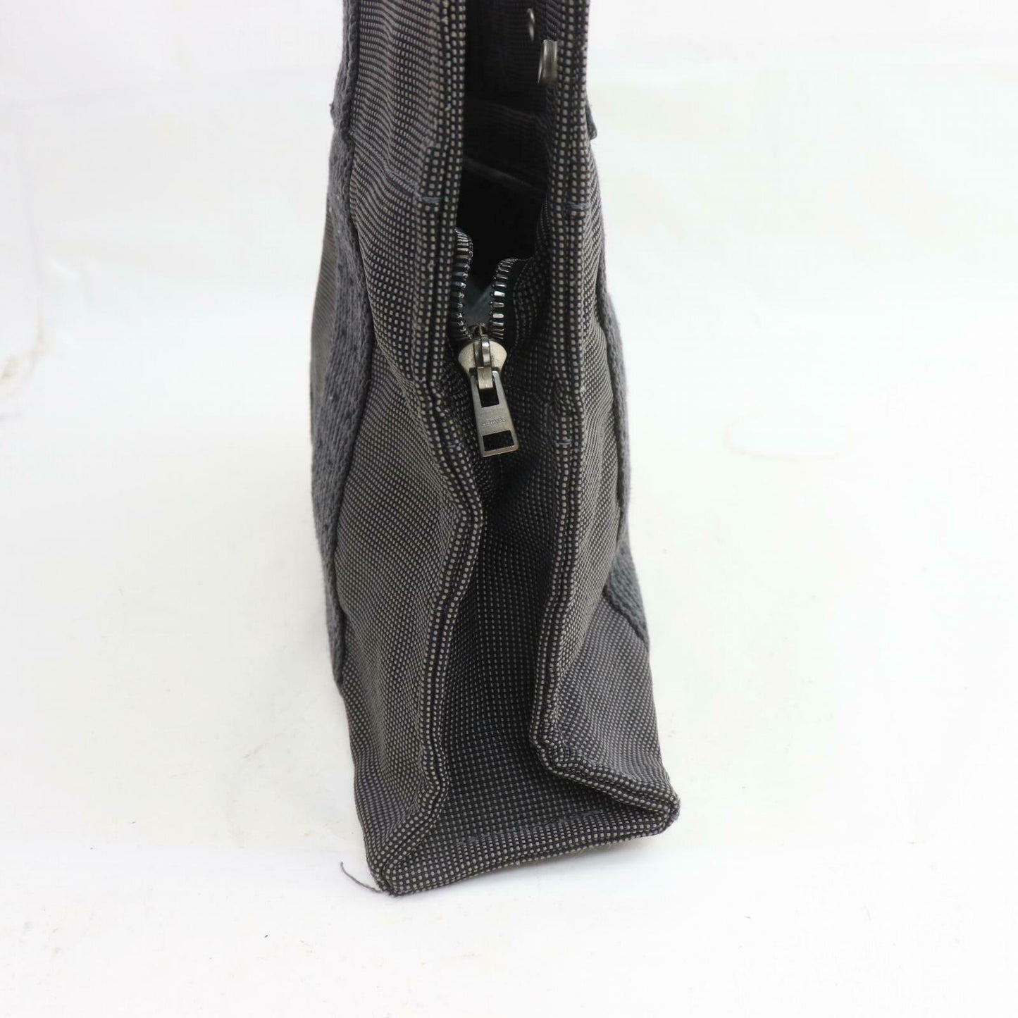 Luxury Hermes Tote Bag Gray Canvas ( -15994)