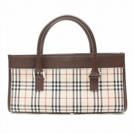 Burberry Hand Bag Brown Fabric (SHC1-15633)