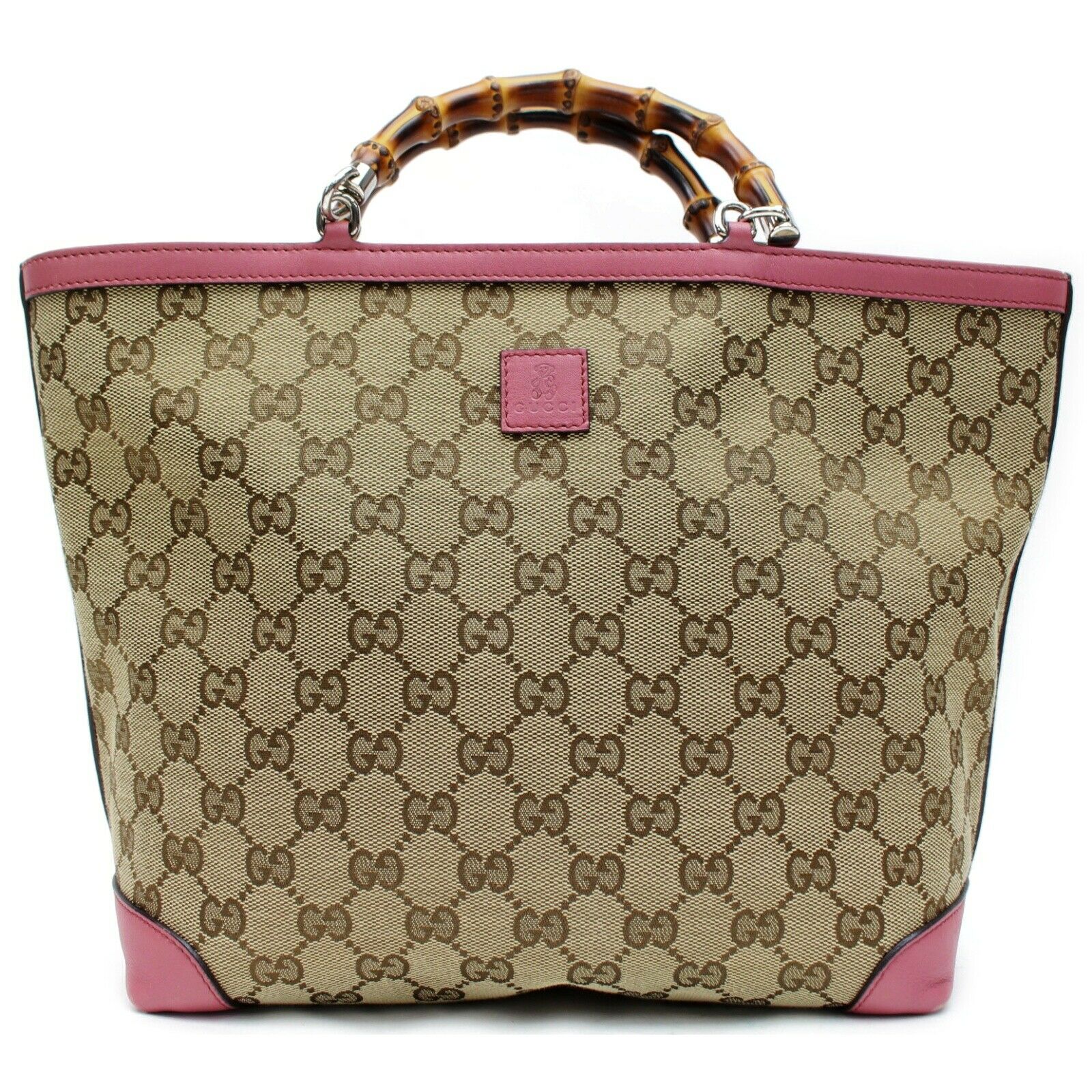 Gucci Pink Canvas Tote