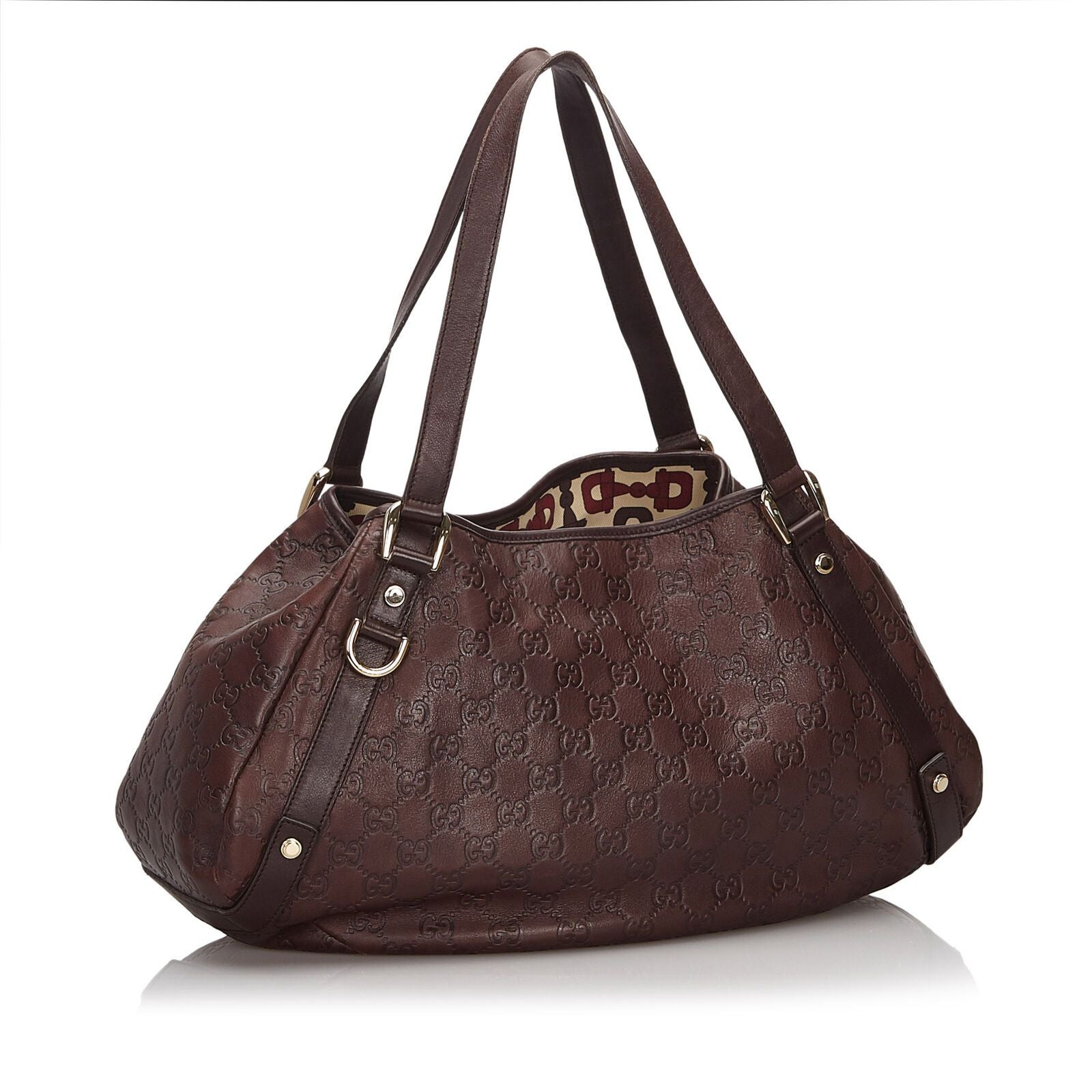 Gucci Guccissima Brown Leather Tote Style 1