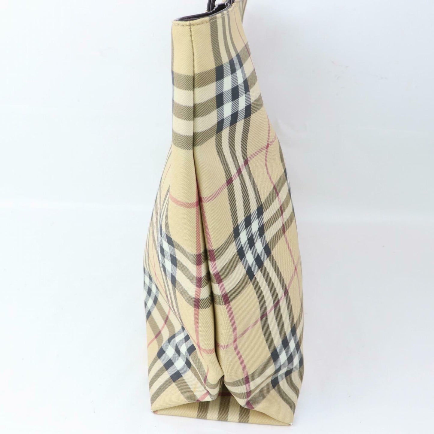 Burberry Hand Bag Beige PVC (SHC1-15161)