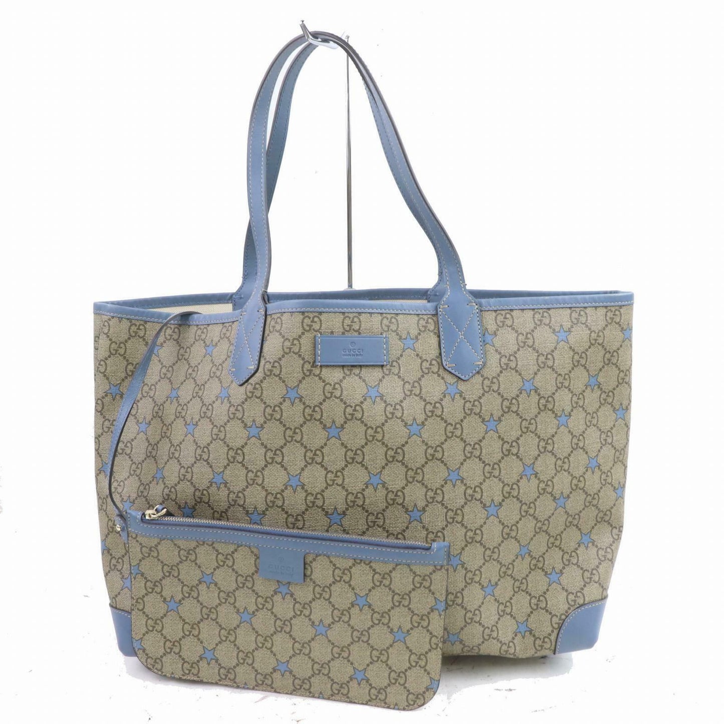 Gucci Blue Leather Tote Style 4