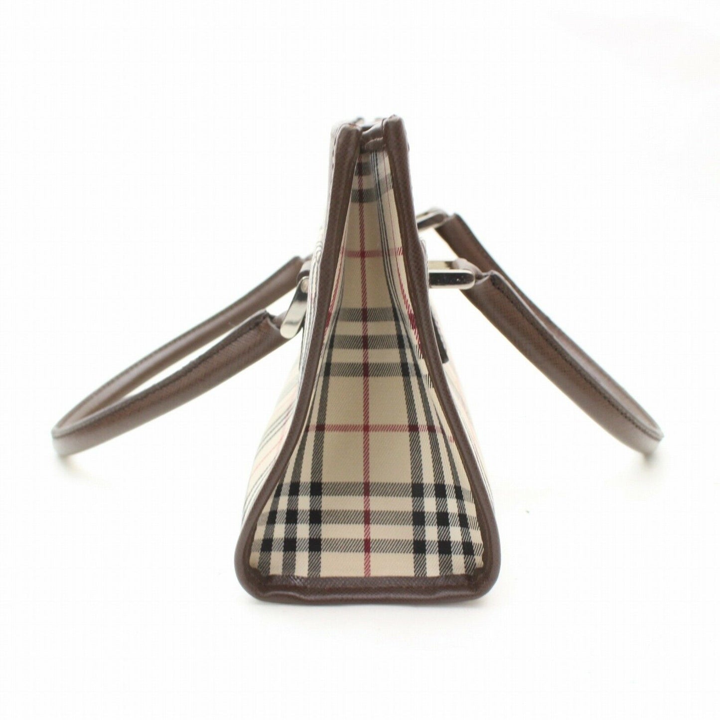 Burberry Hand Bag Brown Fabric (SHC1-15633)