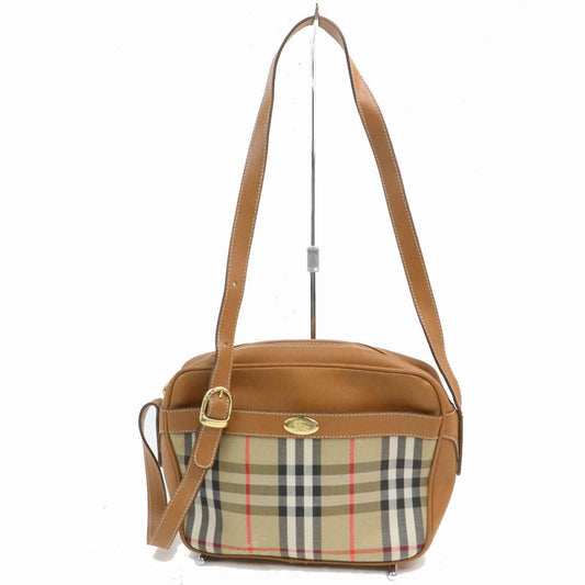 Burberry Shoulder Bag Light Brown Canvas (SHC7-10295)