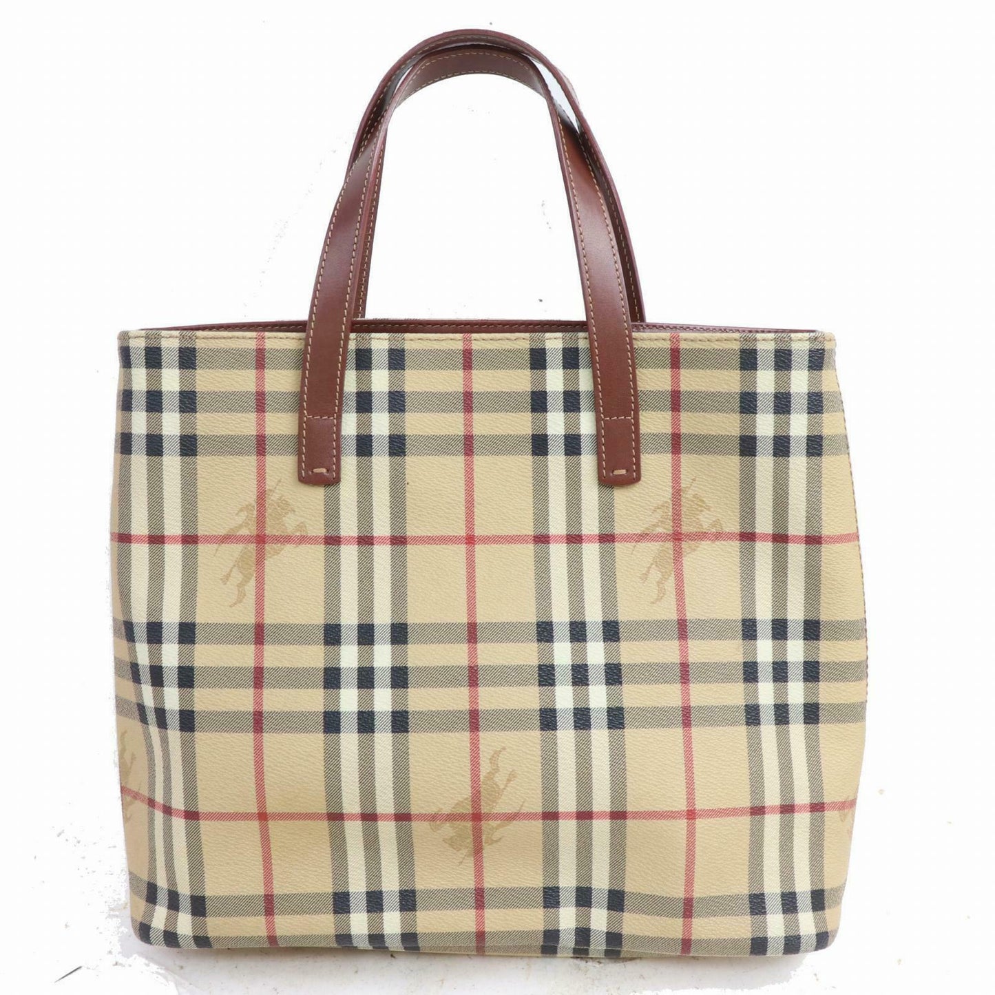Burberry London Tote Bag Beige PVC (SHC1-15584)