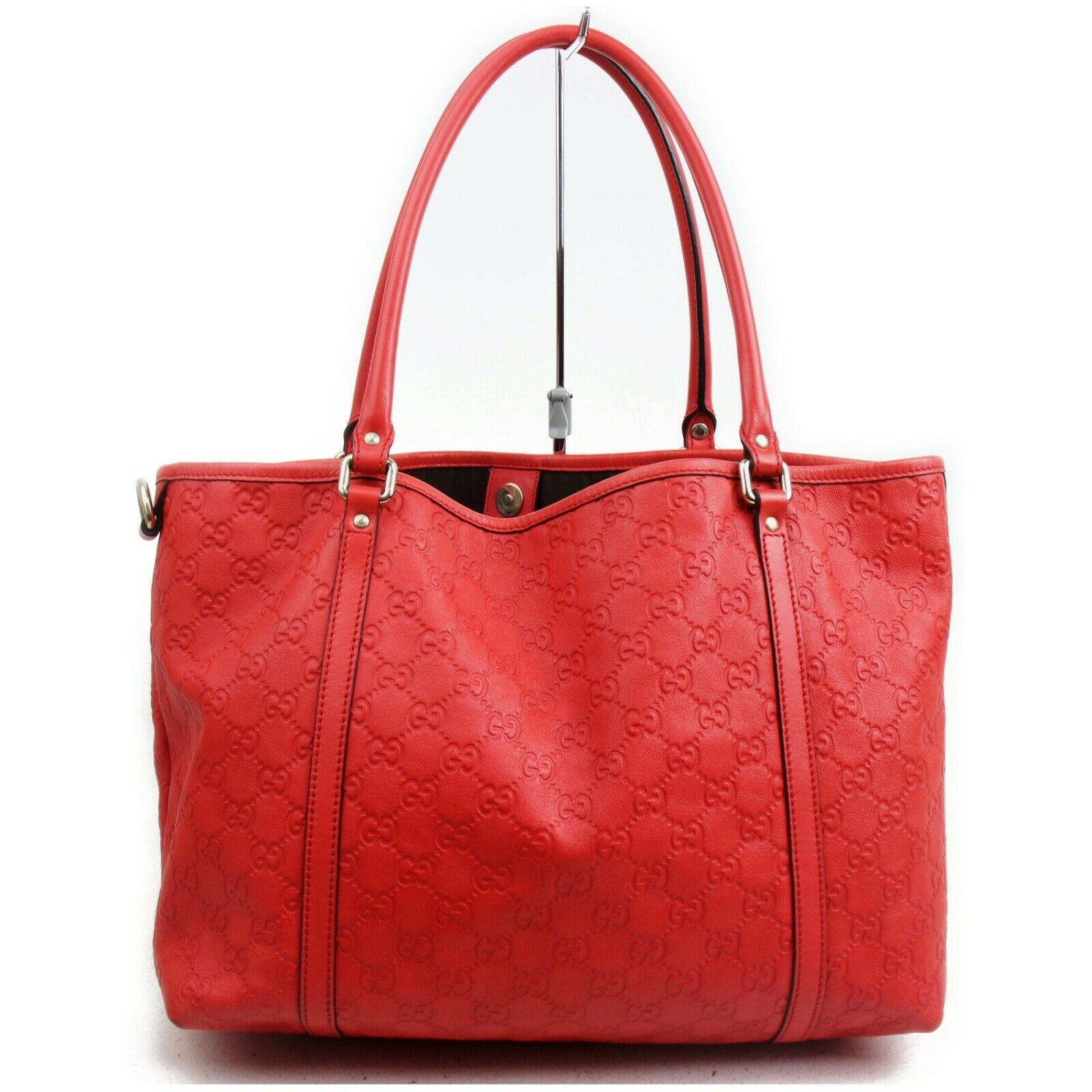 Gucci Red Leather Tote Style 1
