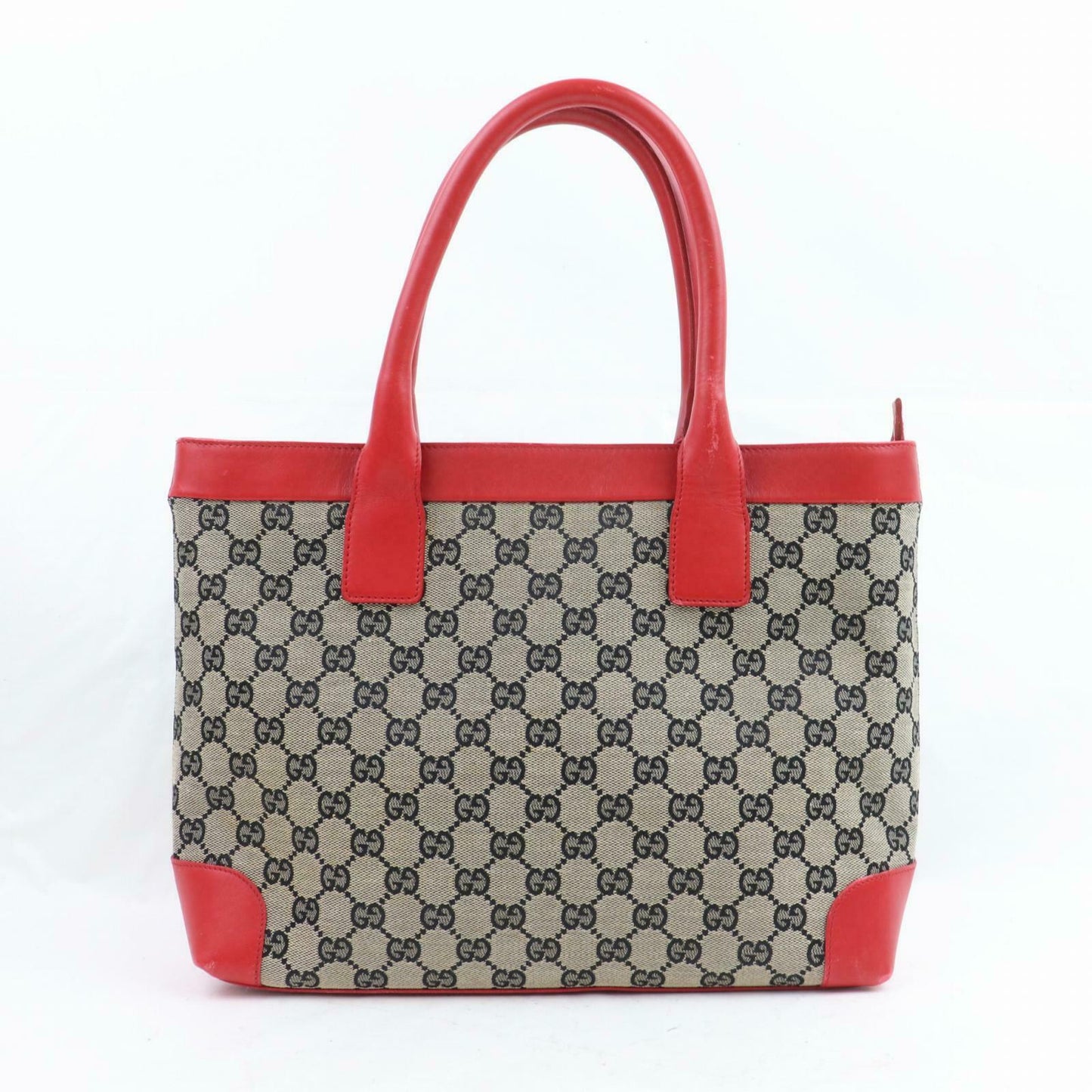 Gucci Red Canvas Tote Style 3