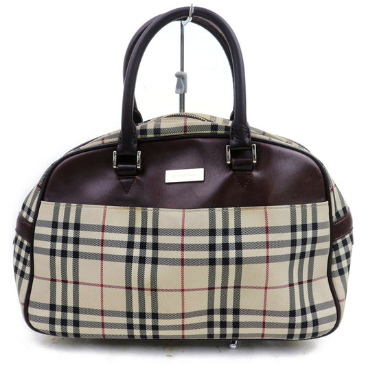 Burberry London Hand Bag Brown Nylon (SHC7-10244)