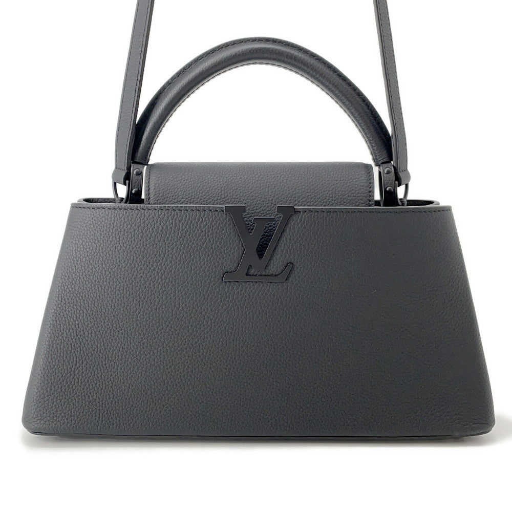 LOUIS VUITTON Capucines EW NoirM23947 Taurillon Leather Size MM