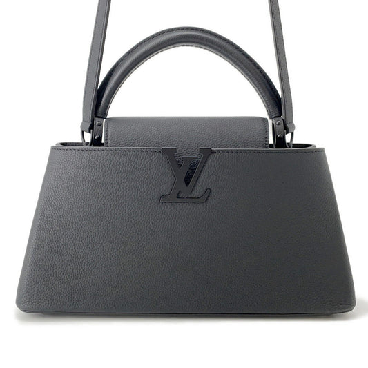 LOUIS VUITTON Capucines EW NoirM23947 Taurillon Leather Size MM