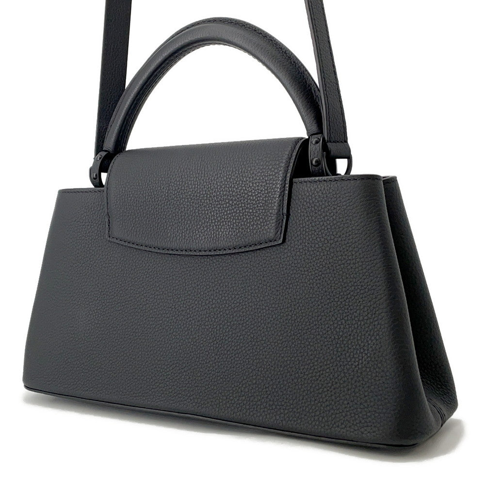 LOUIS VUITTON Capucines EW NoirM23947 Taurillon Leather Size MM
