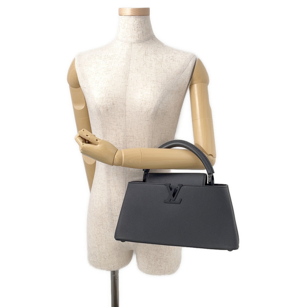 LOUIS VUITTON Capucines EW NoirM23947 Taurillon Leather Size MM