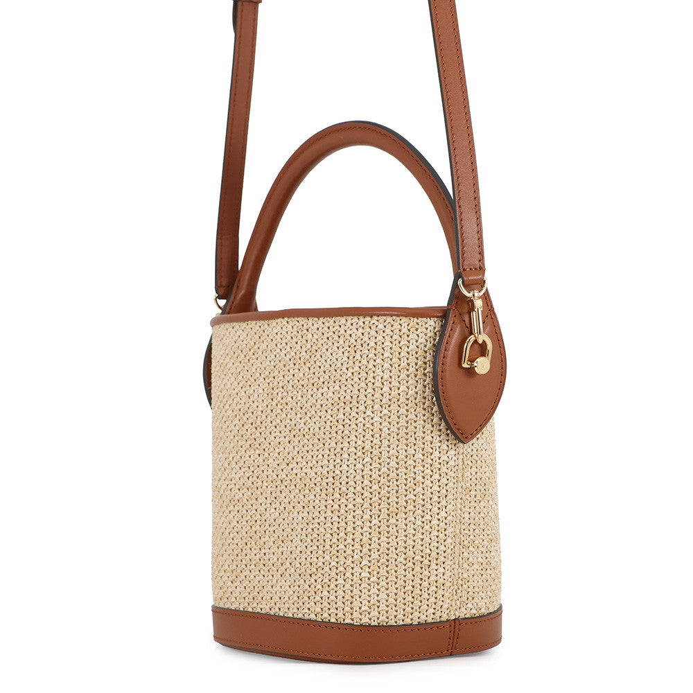 LOUIS VUITTON Petit Bucket Caramel BeigeM59962 Raffia Leather