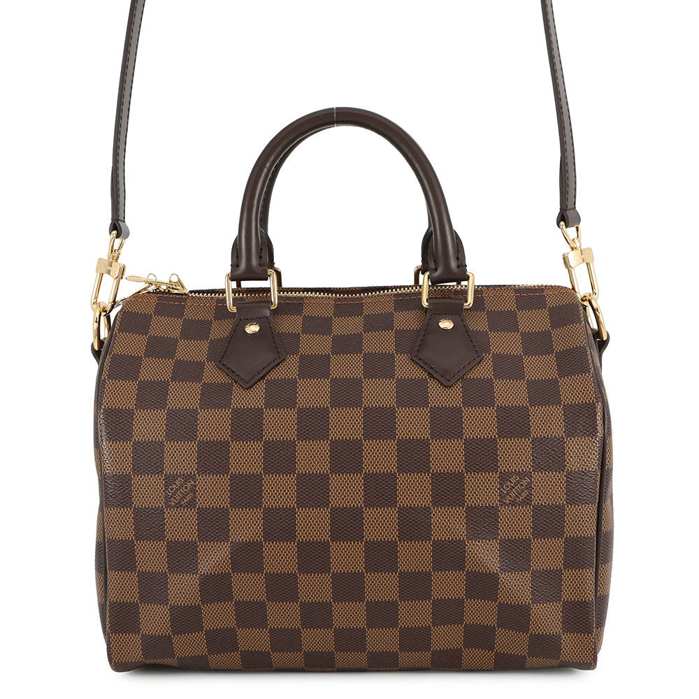 LOUIS VUITTON Speedy Bandouliere RedN40575 Damier Ebene Canvas Size 25