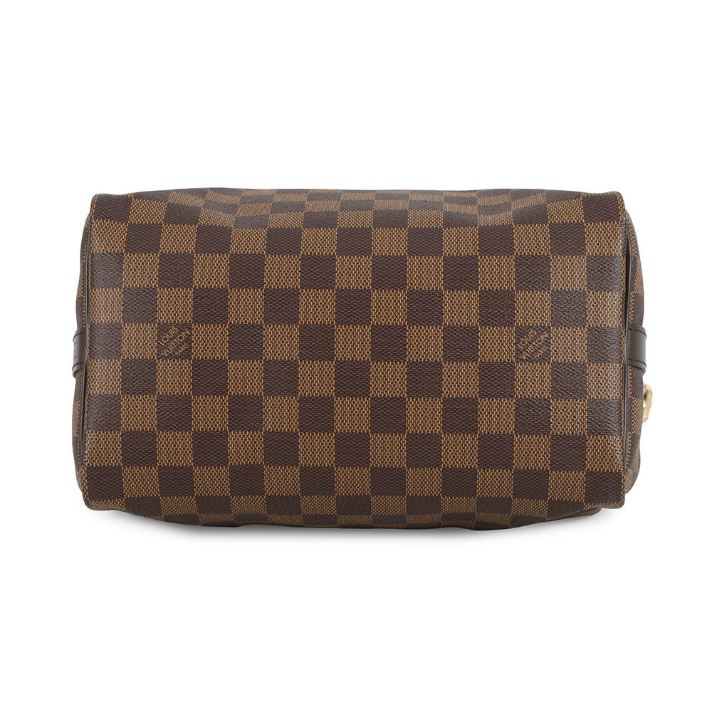 LOUIS VUITTON Speedy Bandouliere RedN40575 Damier Ebene Canvas Size 25