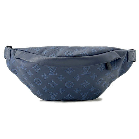 LOUIS VUITTON Discovery Bumbag Noir Navy BlueM45729 Monogram Shadow Size PM