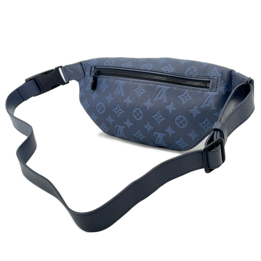 LOUIS VUITTON Discovery Bumbag Noir Navy BlueM45729 Monogram Shadow Size PM