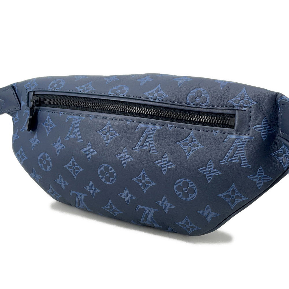 LOUIS VUITTON Discovery Bumbag Noir Navy BlueM45729 Monogram Shadow Size PM