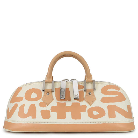 LOUIS VUITTON Alma Horizontal Beige WhiteM92176 Monogram Graffiti