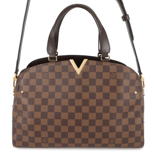 LOUIS VUITTON Kensington Bowling Brown BeigeN41505 Damier Ebene Canvas
