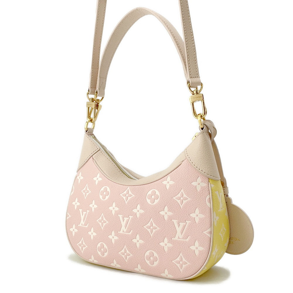 LOUIS VUITTON Bagatelle NM Beige Pink YellowM46113 Monogram Empreinte Leather