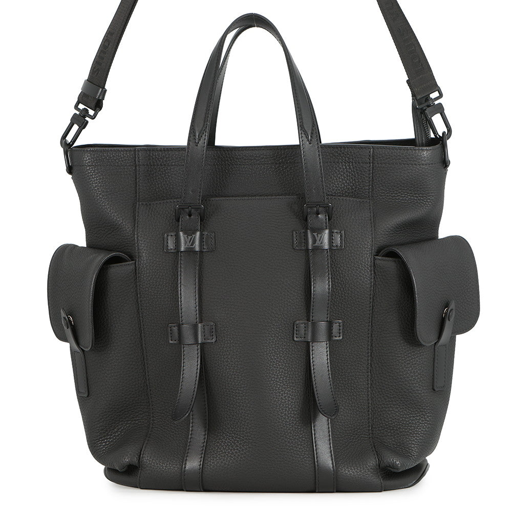 LOUIS VUITTON Christopher Tote NoirM58479 Taurillon Leather