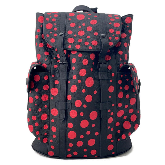 LOUIS VUITTON LVxYK Christopher Yayoi Kusama Noir RedM21978 Taurillon Monogram Infinity Dot Size MM