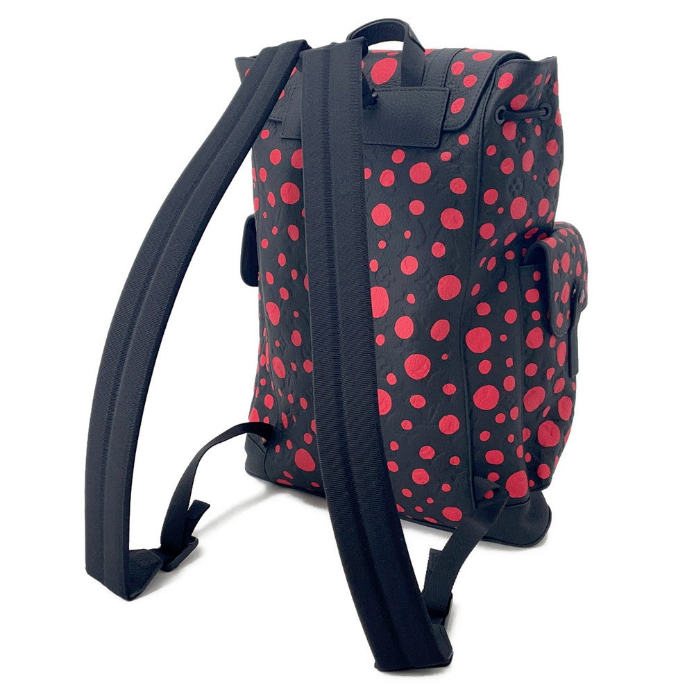 LOUIS VUITTON LVxYK Christopher Yayoi Kusama Noir RedM21978 Taurillon Monogram Infinity Dot Size MM