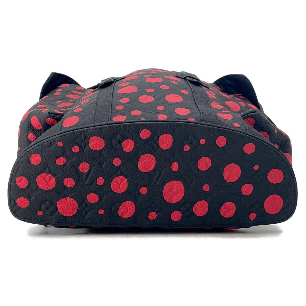 LOUIS VUITTON LVxYK Christopher Yayoi Kusama Noir RedM21978 Taurillon Monogram Infinity Dot Size MM