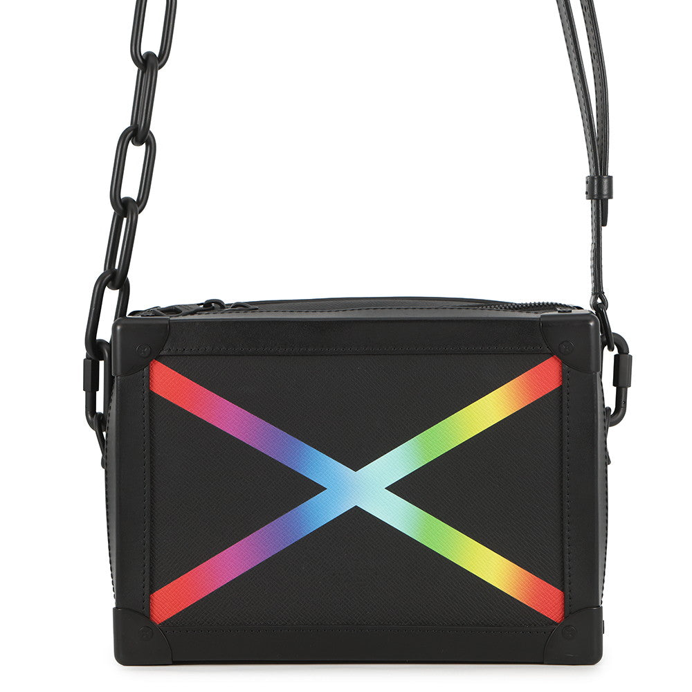 LOUIS VUITTON Soft Trunk Noir Righe RainbowM30341 Taiga Leather