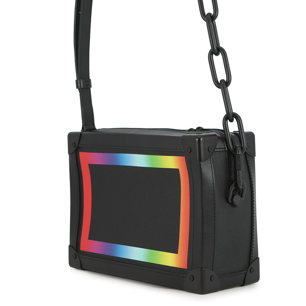 LOUIS VUITTON Soft Trunk Noir Righe RainbowM30341 Taiga Leather
