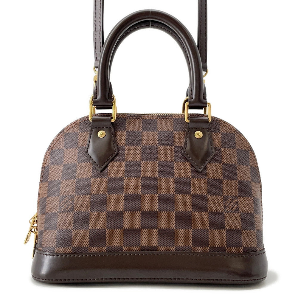 LOUIS VUITTON Alma Brown RedN41221 Damier Ebene Canvas Size BB