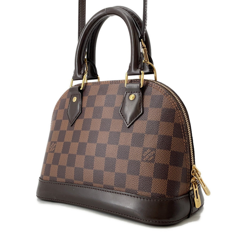 LOUIS VUITTON Alma Brown RedN41221 Damier Ebene Canvas Size BB