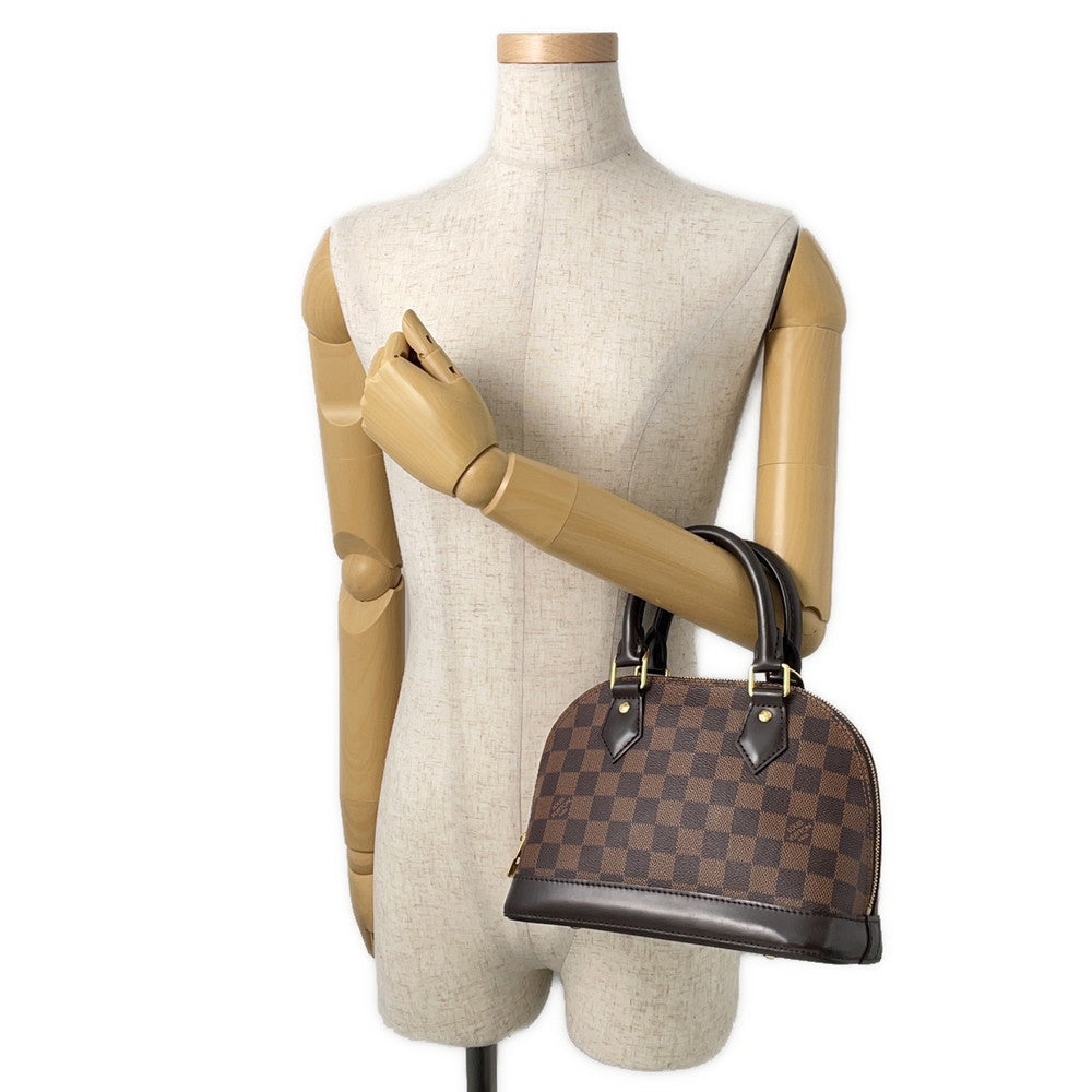 LOUIS VUITTON Alma Brown RedN41221 Damier Ebene Canvas Size BB