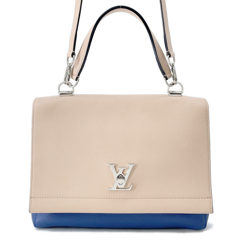 LOUIS VUITTON Rock Me 2 Beige BlueM41793 Calf Leather Denim Encre