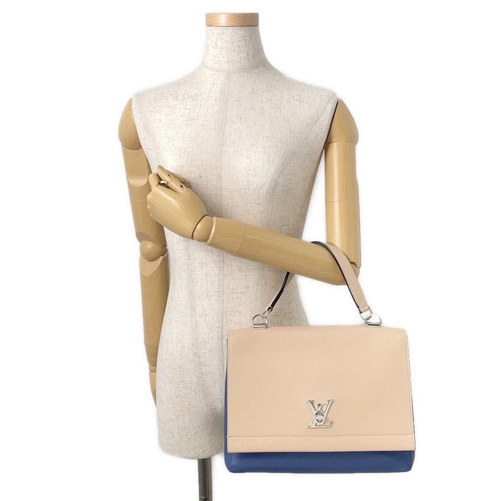 LOUIS VUITTON Rock Me 2 Beige BlueM41793 Calf Leather Denim Encre