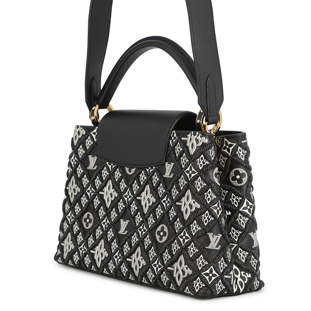 LOUIS VUITTON SINCE1854 Capucines BlackM57358 Calf Leather Size MM