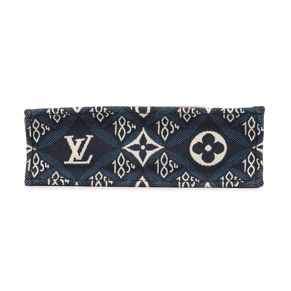 LOUIS VUITTON Since1854 Petite Sac Plat BlueM80288 Monogram Jacquard