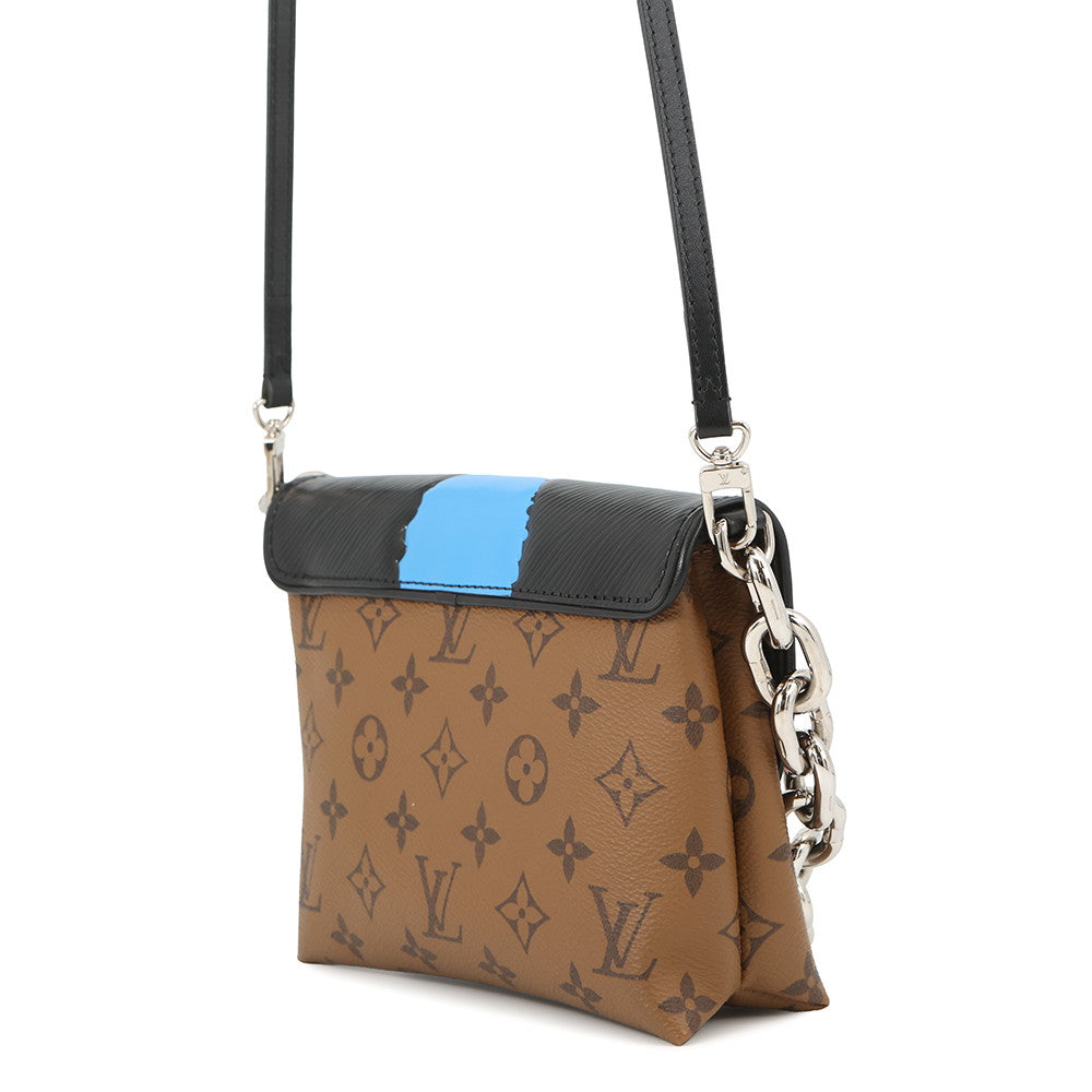 LOUIS VUITTON Monogram Kabuki Pochette Kabuki Mask NoirM43495 Monogram Reverse Canvas Epi Leather