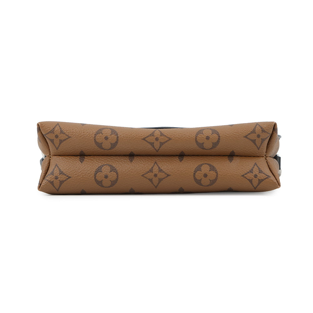LOUIS VUITTON Monogram Kabuki Pochette Kabuki Mask NoirM43495 Monogram Reverse Canvas Epi Leather